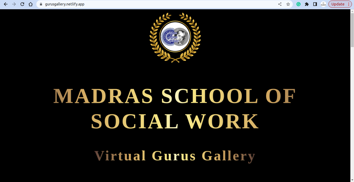 Gurus Gallery webpage screenshot