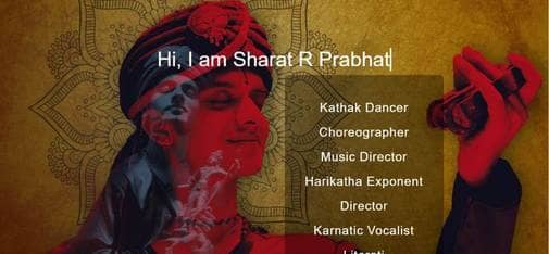 Sharat Prabhath webpage screenshot